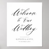 Poster signe mariage de bienvenue pour la typographie noi (Devant)