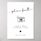 Poster Signe Mariage de cabine photo moderne chic (Devant)