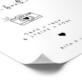 Poster Signe Mariage de cabine photo moderne chic (Coin)