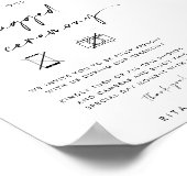 Poster Signe Mariage de cérémonie moderne chic débranché (Coin)