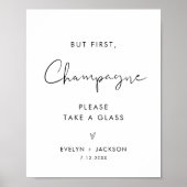 Poster SIGNE Mariage de Champagne minimaliste STELLA (Devant)