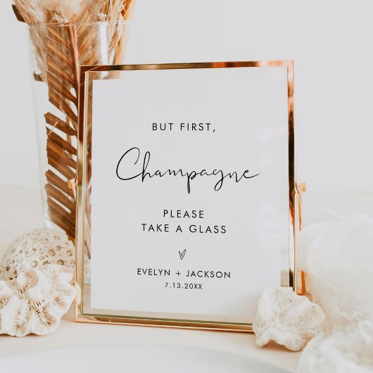 Poster SIGNE Mariage de Champagne minimaliste STELLA