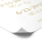 Poster Signe Mariage de chronologie de notre histoire d'a (Coin)