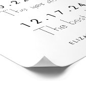 Poster Signe Mariage de chronologie de notre histoire d'a (Coin)