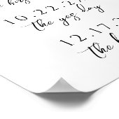 Poster Signe Mariage de chronologie de notre histoire d'a (Coin)