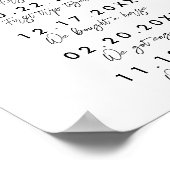 Poster Signe Mariage de chronologie de notre histoire d'a (Coin)