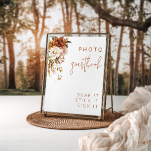 Poster Signe Mariage de coucher de soleil floral modifiab