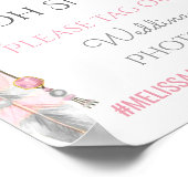 Poster SIGNE Mariage de Dream Catcher Tribal Boho (Coin)