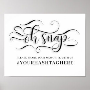 Poster Signe Mariage de Hashtag Oh Snap