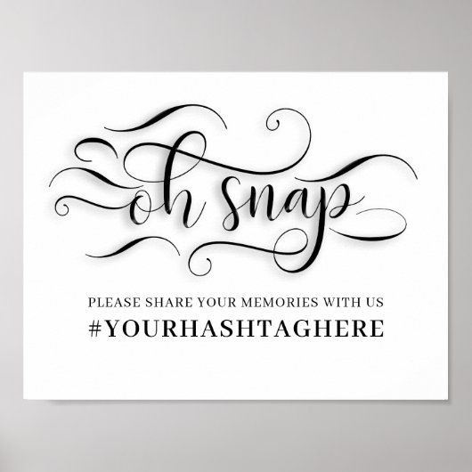 Poster Signe Mariage de Hashtag Oh Snap (Devant)