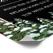 Poster SIGNE Mariage de la barre de Mimosa en bois et for (Coin)