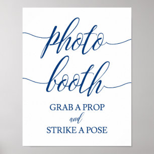 Poster Signe Mariage de la cabine photo Marine Blue Calli