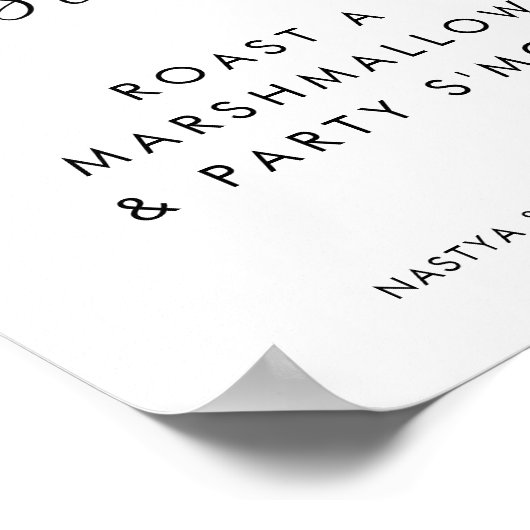 Poster Signe Mariage de Marshmallow (Coin)