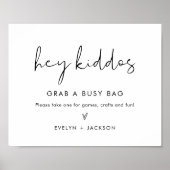 Poster SIGNE Mariage DE Sac Busy POUR LES ENFANTS STELLA (Devant)