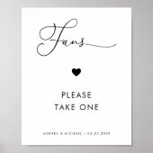 Poster Signe Mariage de script et de ventilateurs cardiaq (Devant)