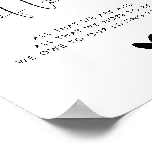 Poster Signe Mariage des générations d'amour moderne (Coin)