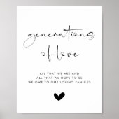 Poster Signe Mariage des générations d'amour moderne (Devant)