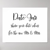 Poster Signe mariage des idées de pot de date (Devant)