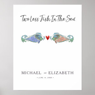 Poster SIGNE Mariage Deux poissons de moins dans la mer