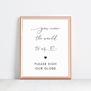 Poster Signe Mariage du Heart Globe pour nous