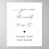 Poster Signe Mariage du Heart Globe pour nous (Devant)
