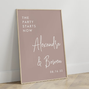 Poster Signe Mariage du Parti   Rose Taupe