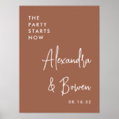 Poster Signe Mariage du Parti | Rouille (Devant)