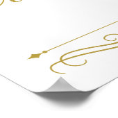 Poster SIGNE MARIAGE | Élégante calligraphie à spirale or (Coin)