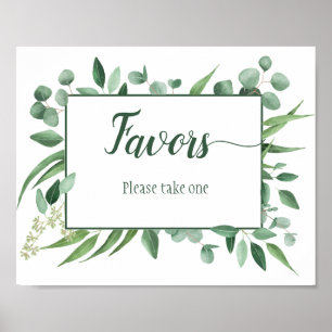 Poster Signe Mariage Eucalyptus Envy 8x10 Faveurs