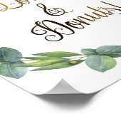 Poster Signe mariage Eucalyptus pour beignets (Coin)