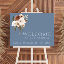SIGNE Mariage Floral Rustique Dusty Blue Peach
