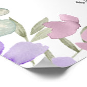 Poster SIGNE Mariage Floral Rustique Eucalyptus & Purple (Coin)