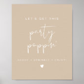 Poster SIGNE Mariage INDIE Modern Boho Popcorn Bar (Devant)