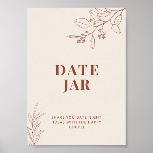 Poster Signe Mariage Jar Boho (Devant)