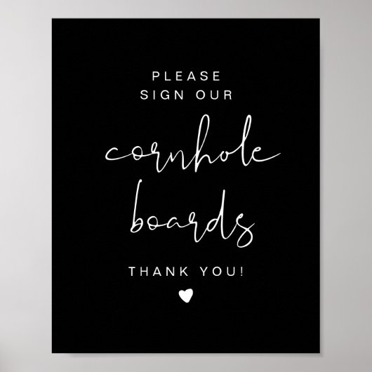 Poster SIGNE Mariage JOVI Edgy Black Cornhole (Devant)
