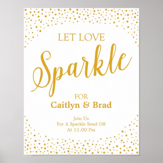 Poster SIGNE mariage - Laisser l'amour Sparkle Confetti S (Devant)