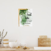 Poster Signe Mariage latéral de la palme tropicale (Cuisine)