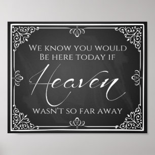 Poster signe mariage les êtres chers disparus paradis