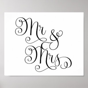 Poster Signe mariage - M. & Mme-