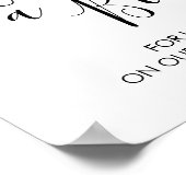 Poster Signe mariage - Message dans une bouteille de verd (Coin)