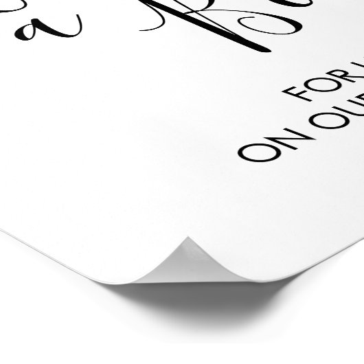 Poster Signe mariage - Message dans une bouteille de verd (Coin)