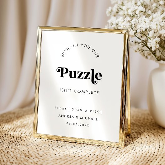 Poster Signe Mariage minimaliste de script rétro