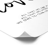 Poster Signe Mariage minimaliste des générations d'amour (Coin)