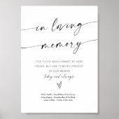 Poster Signe Mariage Minimaliste En Mémoire D'Amour (Devant)