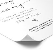 Poster Signe Mariage Minimaliste En Mémoire D'Amour (Coin)