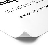 Poster Signe Mariage moderne Black Oh Snap (Coin)