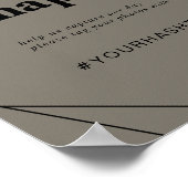 Poster Signe Mariage moderne géométrique Oh Snap (Coin)