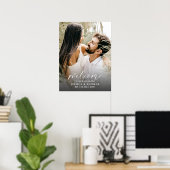 Poster Signe Mariage noir et blanc de la photo de script  (Bureau à domicile)