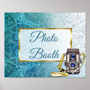 Poster SIGNE mariage Photo Booth Blue Mandala