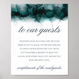 Poster Signe mariage pour articles de toilette Lush Ink